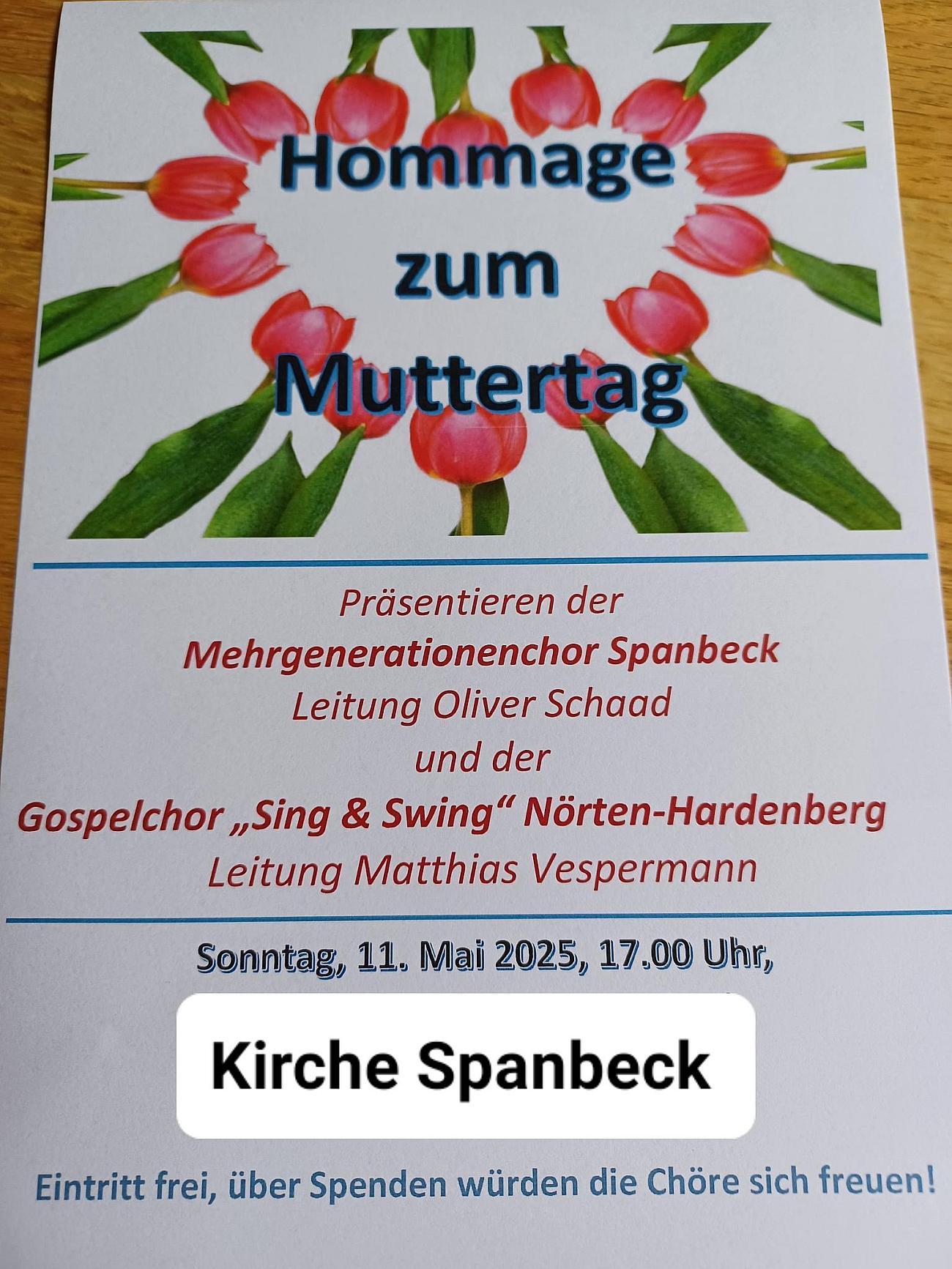 Chor Konzert Muttertag
